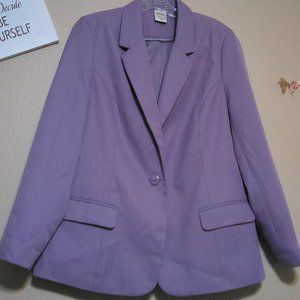 Orchid Button Front Lined Blazer SZ 14 by Blair